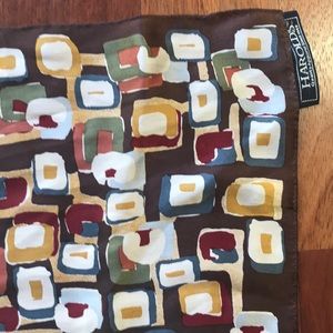 Harold's Accessories - Harold’s 100% Silk Scarf, Abstract Geometric Motif Harold's Accessories - Harold’s 100% Silk Scarf, Abstract Geometric Motif